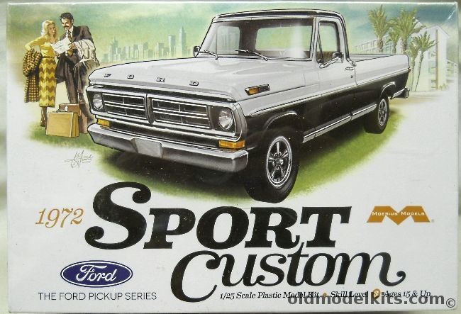 Moebius 1/25 1972 Ford Sport Custom F Series Pickup, 1220 plastic model kit